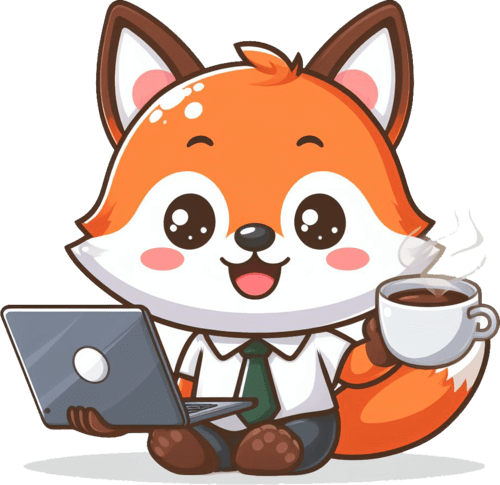 laptop friendly cafe mascot logo